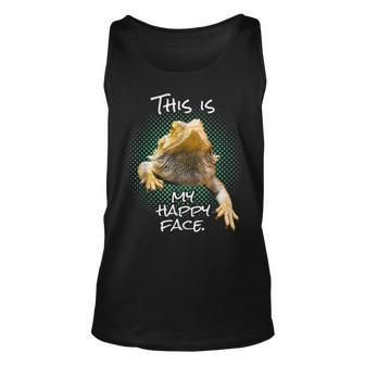 This Is My Happy Face Bearded Dragon Funny Reptile Unisex Tank Top - Seseable