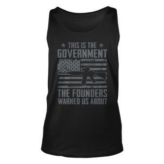 This Is The Government Our Founders Warned Us About -On Back Unisex Tank Top - Seseable