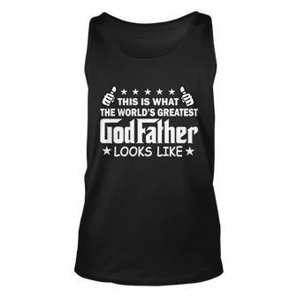 This Is What The Worlds Greatest Godfather Looks Like Unisex Tank Top - Monsterry CA