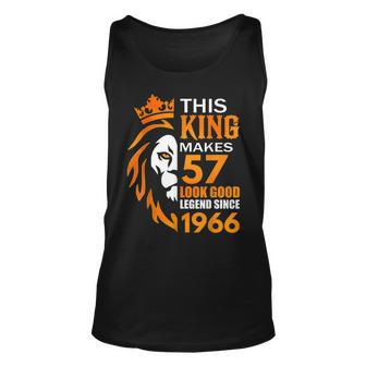 This King Makes 57 Look Good Legend Since 1966 Unisex Tank Top | Mazezy