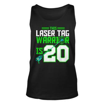 This Laser Tag Warrior Is 20 Gaming Birthday Party Unisex Tank Top | Mazezy