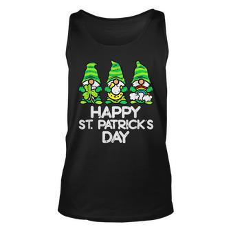 Three Gnome St Patricks Day Irish Shamrock Leprechaun Family Unisex Tank Top - Seseable