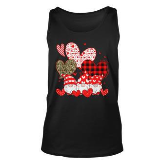 Three Gnomes Holding Hearts Valentines Day Gifts For Her V2 Unisex Tank Top - Seseable