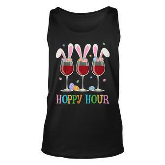 Three Wine Glasses Easter Drinking Bunny Ears Drink Up Women Tank Top | Mazezy