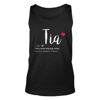 Tia Like A Mom Only Cooler Men Women Tank Top Graphic Print Unisex - Thegiftio UK