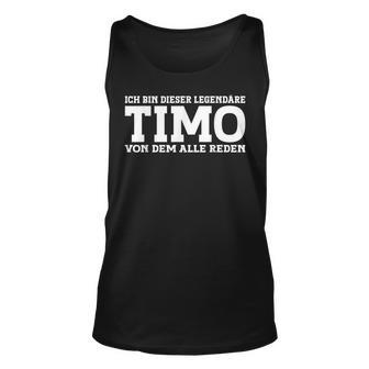 Timo Lustiges Vorname Namen Spruch Timo Tank Top - Seseable