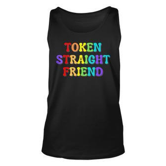 Token Straight Friend Gay Pride Lgbtq Pride Month 2023 Unisex Tank Top - Thegiftio UK