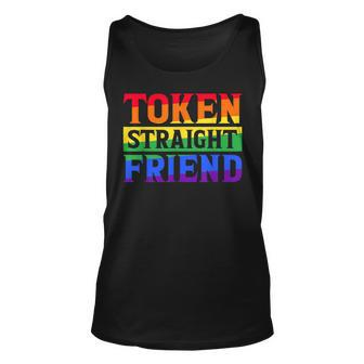 Token Straight Friend Gay Pride Lgbtq Unisex Tank Top - Thegiftio UK