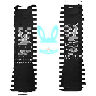 Too Hip To Hop Funny Rabbit With Sunglasses Cute Easter Gift Unisex Tank Top | Seseable UK