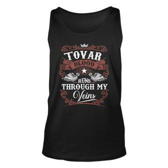 Tovar Blood Runs Through My Veins Family Name Vintage V2 Unisex Tank Top - Thegiftio UK