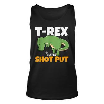 Track And Field Throwing Dino Funny Thrower Shot Put Unisex Tank Top | Mazezy