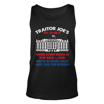 Traitor Joes Est 01 20 21 Funny Anti Biden Unisex Tank Top | Mazezy AU