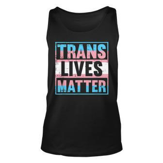 Trans Lives Matter Transgender Lgbt-Q Gay Pride Equality Unisex Tank Top - Thegiftio UK