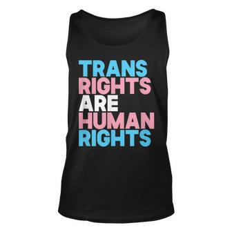 Trans Right Are Human Rights Transgender Lgbtq Pride Unisex Tank Top | Mazezy