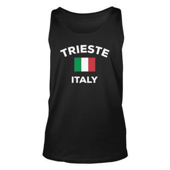 Trieste Italy Italia Italian Flag City Tourist Souvenir Gift Men Women Tank Top Graphic Print Unisex - Thegiftio UK