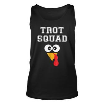 Trot Squad Turkey Face Funny Thanksgiving Unisex Tank Top | Mazezy CA