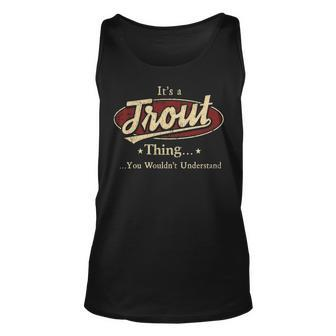 Trou Personalized Name Gifts Name Print S With Name Trout Unisex Tank Top - Seseable