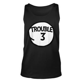 Trouble 3 Funny Trouble Three Matching Group Unisex Tank Top | Seseable UK