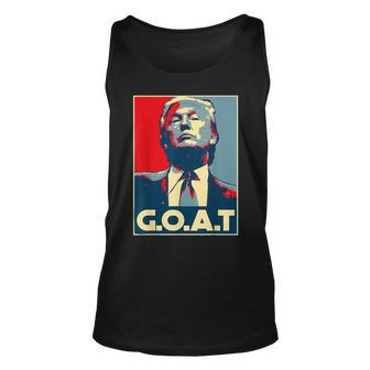 Trump Goat Middle Finger Election 2024 Republican Poster Unisex Tank Top | Mazezy