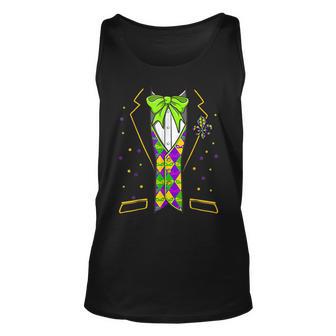 Tuxedo Costume Mardi Gras Carnival Parade Masquerade Party V2 Unisex Tank Top - Seseable