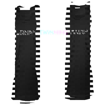 Twinning Funny Twins Matching Fraternal Or Identical V2 Men Women Tank Top Graphic Print Unisex - Thegiftio UK