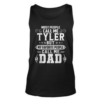 Tyler - Name Funny Fathers Day Personalized Men Dad Unisex Tank Top - Thegiftio