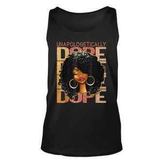 Unapologetically Dope Black Afro Black History Month V8 Unisex Tank Top - Seseable
