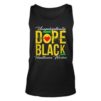 Unapologetically Dope Black Healthcare Worker Heartbeat Unisex Tank Top - Seseable