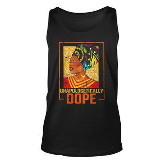Unapologetically Dope Black Pride Melanin African American V8 Unisex Tank Top - Seseable