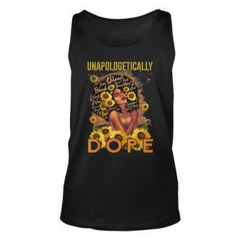Unapologetically Dope Sunflowers Black Woman Pride Melanin Unisex Tank Top - Seseable