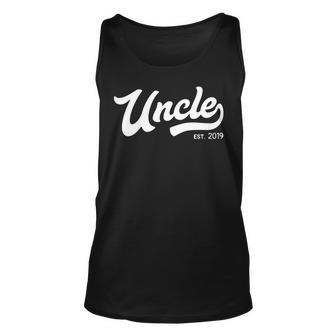 Uncle Est 2019 New Uncle Gift Fathers Day Unisex Tank Top | Mazezy