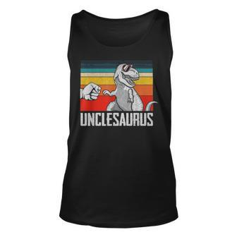 Unclesaurus Uncle Dinosaurs Dad & Baby Fathers Day Gift Unisex Tank Top - Seseable
