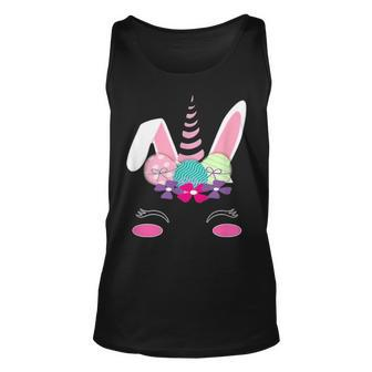 Unicorn Face Rabbit Egg Bunny Lover Gift Happy Easter Day V2 Unisex Tank Top - Seseable