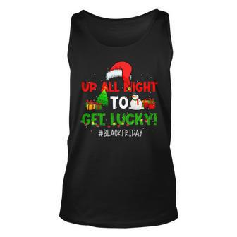 Up All Night To Get Lucky Black Friday Shopping Unisex Tank Top | Mazezy