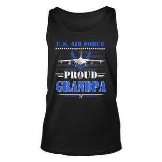 Us Air Force Proud Grandpa Fathers -Usaf Air Force Veterans Unisex Tank Top - Seseable