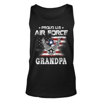 Us Air Force Proud Grandpa Proud Air Force Grandpa Father Unisex Tank Top | Mazezy