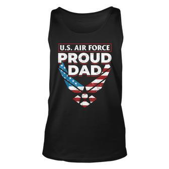 Us Air Force Veteran US Air Force Proud Dad Unisex Tank Top - Seseable