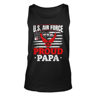Us Air Force Veteran US Air Force Proud Papa Unisex Tank Top - Seseable