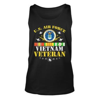 Us Air Force Vietnam Veteran Usa Flag Vietnam Vet Flag Unisex Tank Top - Seseable