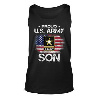Us Army Proud Son - Proud Son Of A Us Army Veteran Flag Men Unisex Tank Top - Seseable
