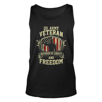 Us Army Veteran Defender Of Liberty And Freedom T Unisex Tank Top | Mazezy