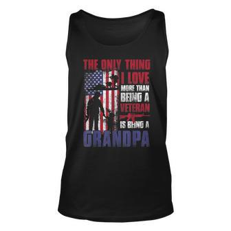 Us Army Veterans Being Veteran Grandpa Fathers Day Dad Men Unisex Tank Top - Seseable