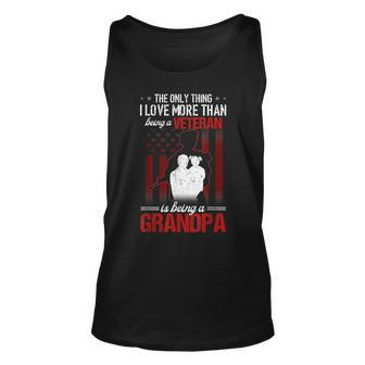 Us Army Veterans Being Veteran Grandpa Fathers Day Dad Men Unisex Tank Top - Seseable