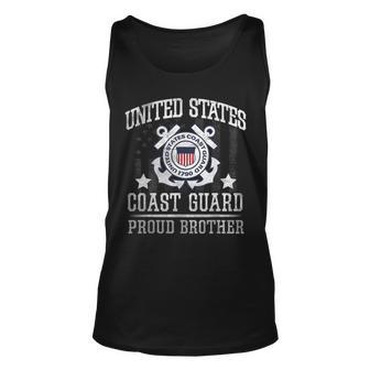 Us Coast Guard Proud Brother - Uscg T Unisex Tank Top - Seseable