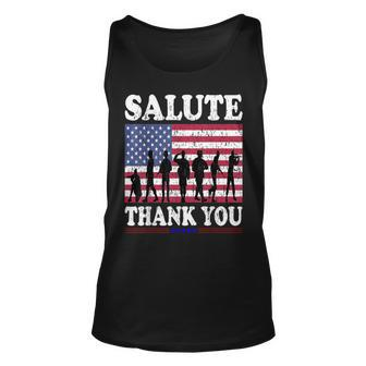 Us Usa American Flag Thank You Veterans Proud Veteran Unisex Tank Top - Seseable