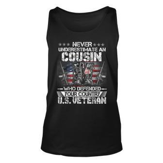 Us Veteran Cousin Veterans Day Us Patriot Patriotic V2 Unisex Tank Top - Seseable