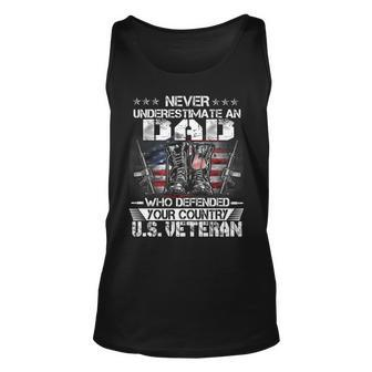 Us Veteran Dad Veterans Day Us Patriot Patriotic Unisex Tank Top - Seseable