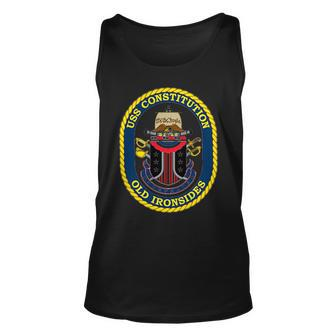 Uss Constitution Old Ironside Navy Badge Patch Unisex Tank Top - Seseable