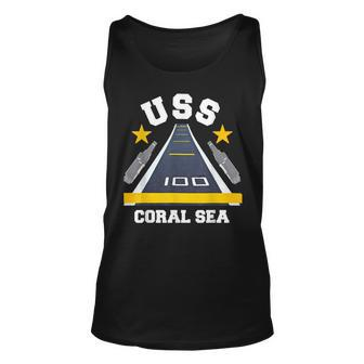 Uss Coral Sea Aircraft Carrier Military Veteran Unisex Tank Top - Seseable