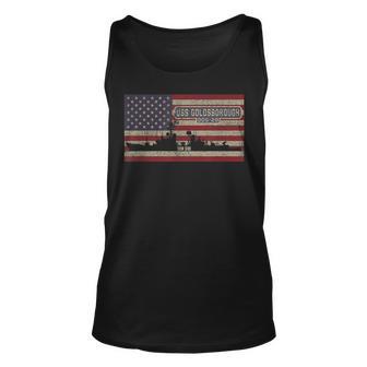 Uss Goldsborough Ddg-20 Destroyer Ship Usa American Flag Unisex Tank Top - Seseable